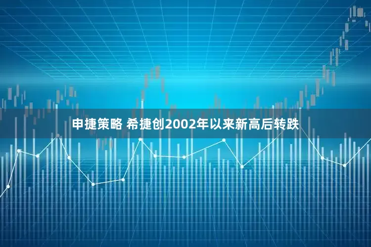 申捷策略 希捷创2002年以来新高后转跌